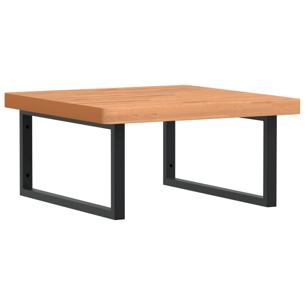 acél és tömör bükkfa falra szerelhető mosdópolc (3302513)