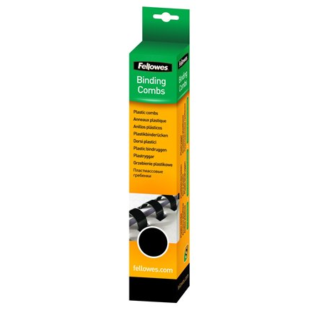 Fellowes 16mm műanyag spirál 101-120 laphoz - Fekete (25 db) (5332302)