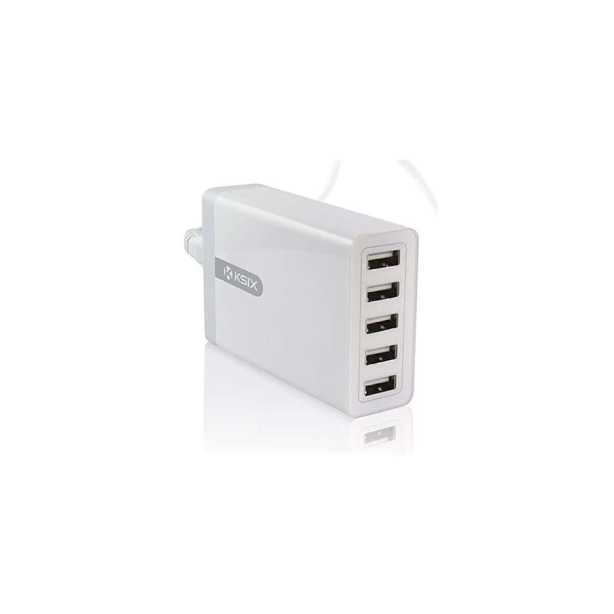KSIX 5x USB-A Hálózati töltő - Fehér (5V / 8A) (KSIXBXCDU5)