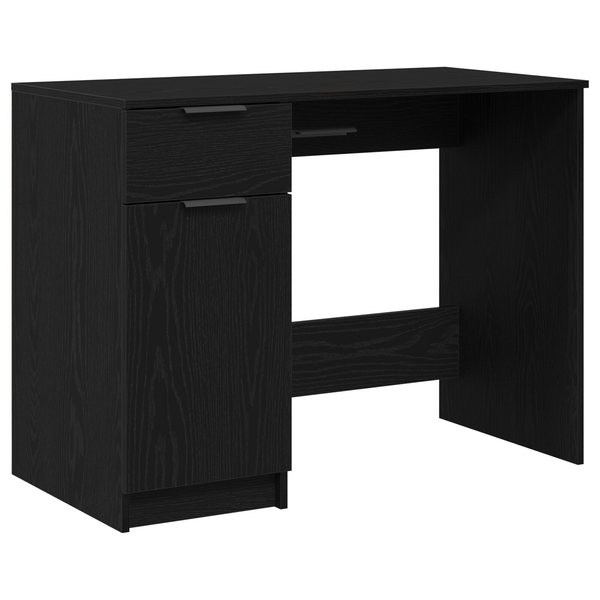 Fekete Tölgy Íróasztal - 100x50x75 cm - Mérnöki Fából Készült