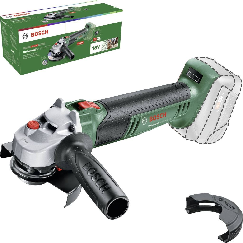 Bosch UniversalGrind 18V-75 akkumulátoros sarokcsiszoló akku nélkül (06033E5000) (06033E5000)