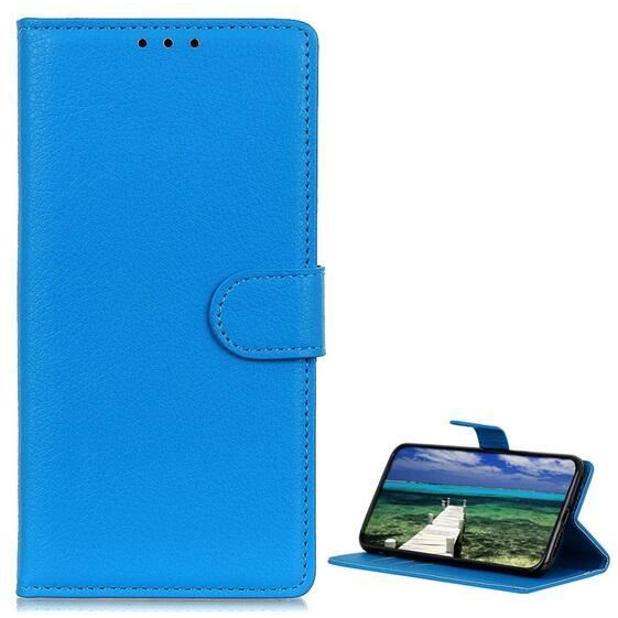 Gigapack Apple iPhone 16 bőr hatású prémium fliptok világoskék (GP-160229) (GP-160229)