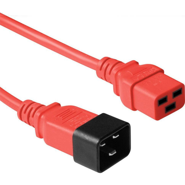 Microconnect PE2019R3 cavo di alimentazione Rosso 3 m Accoppiatore C20 Accoppiatore C19
