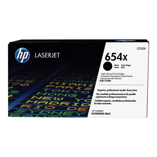 HP 654X High Yield Black Original LaserJet Toner Cartridge tonerová náplň 1 kusů