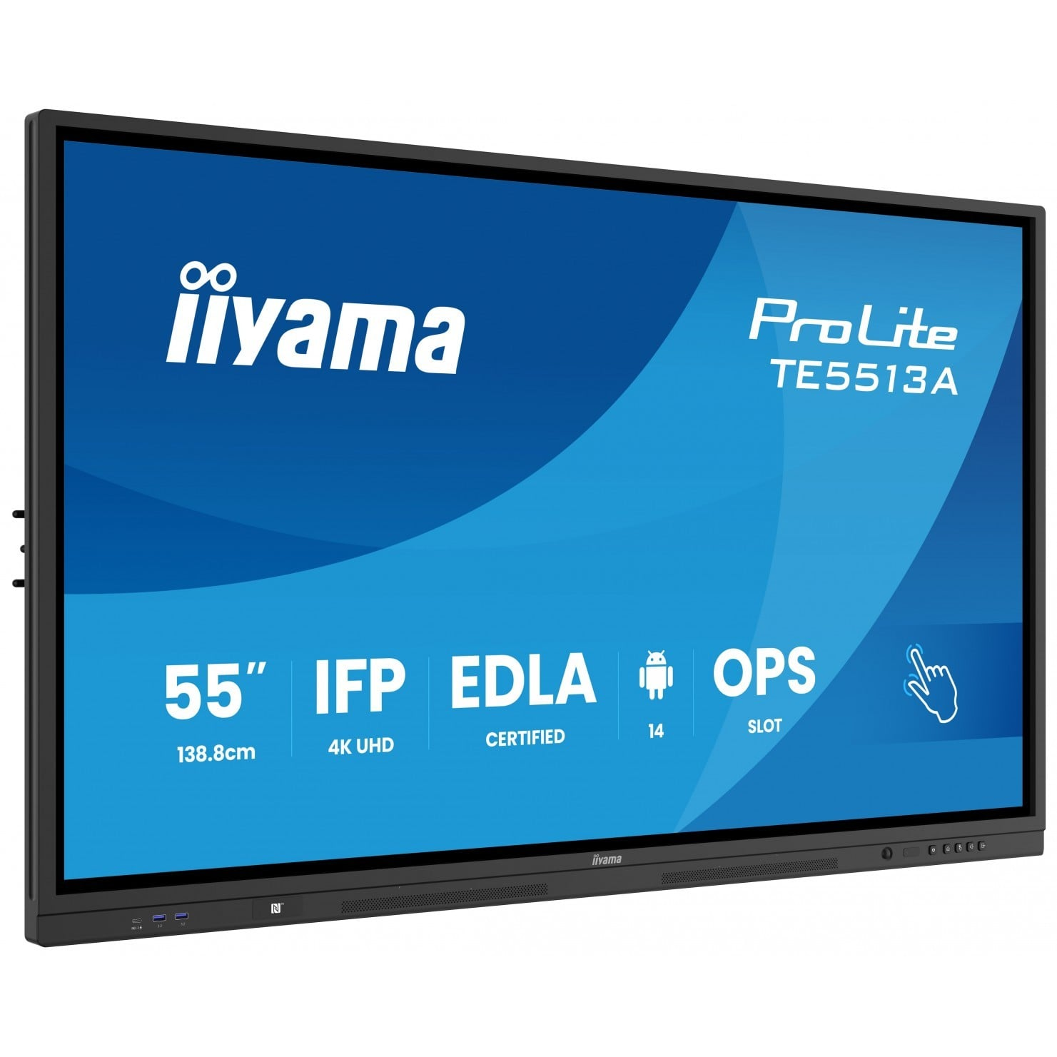 iiyama TE5513A-B2AG Signage Display 138.7 cm (54.6') Wi-Fi 138,7 cm (54.6") 4K Ultra HD Dotyková obrazovka Zabudovaný procesor Android