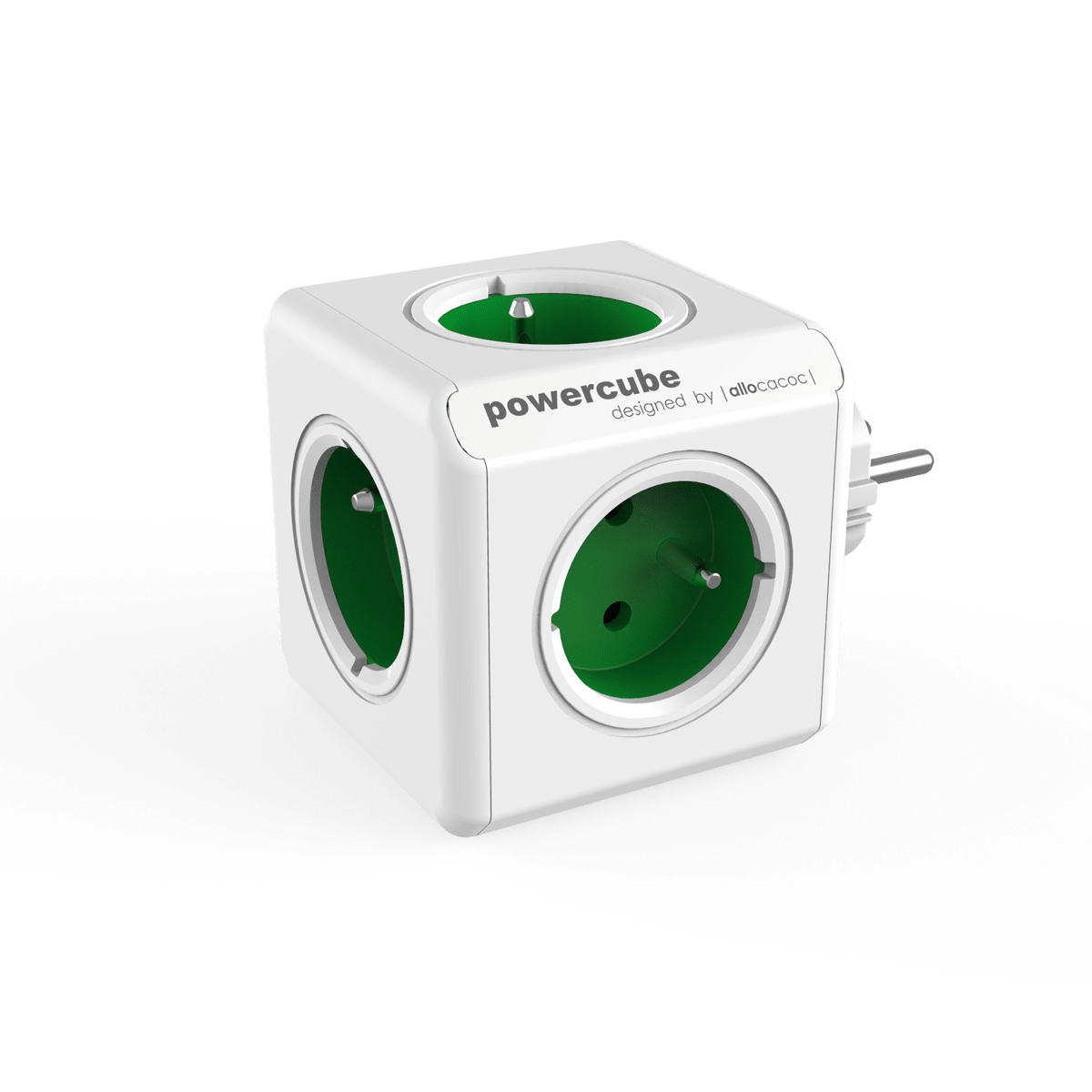 Allocacoc PowerCube Original 4 csatlakozós elosztó - Zöld (2100GN/FRORPC)