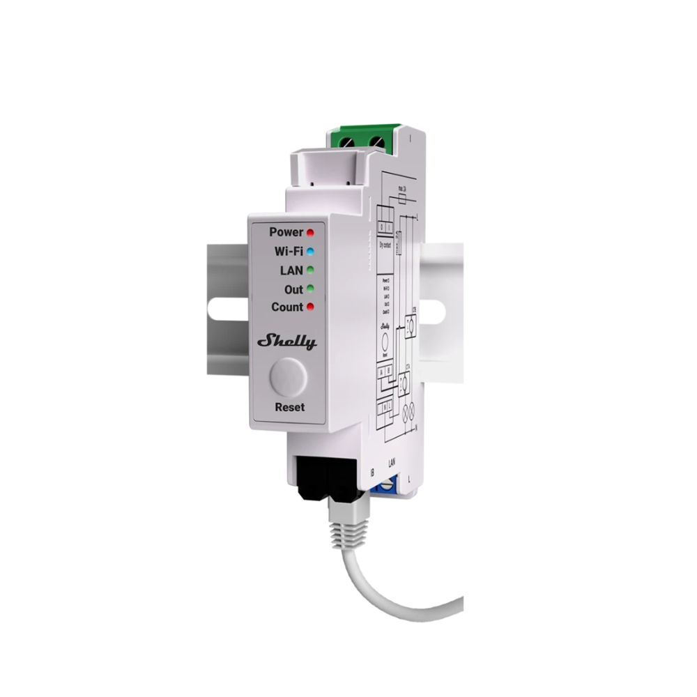 Shelly PRO EM-50A egy fázisú professzionális Wi-Fi + Ethernet + Bluetooth fogyasztásmérő (ALL-REL-PROEM50) (ALL-REL-PROEM50)
