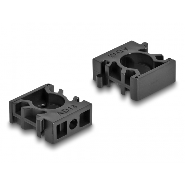 Delock Kábel borító tartó záróklippel 10 mm 8 db. fekete (60481) (60481)