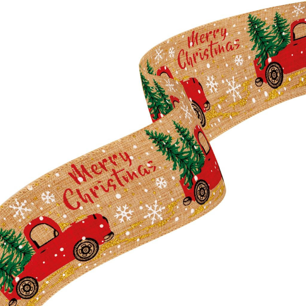 Family karácsonyi szalag barna 60x6,3cm (58584C) (58584C)