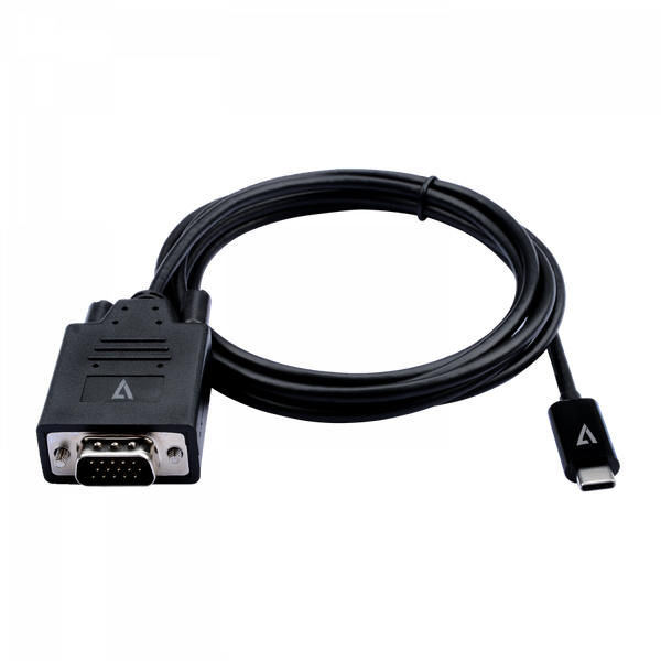 V7 V7UCVGA-2M adaptér na video kábel VGA (D-Sub) USB Typ-C Čierna