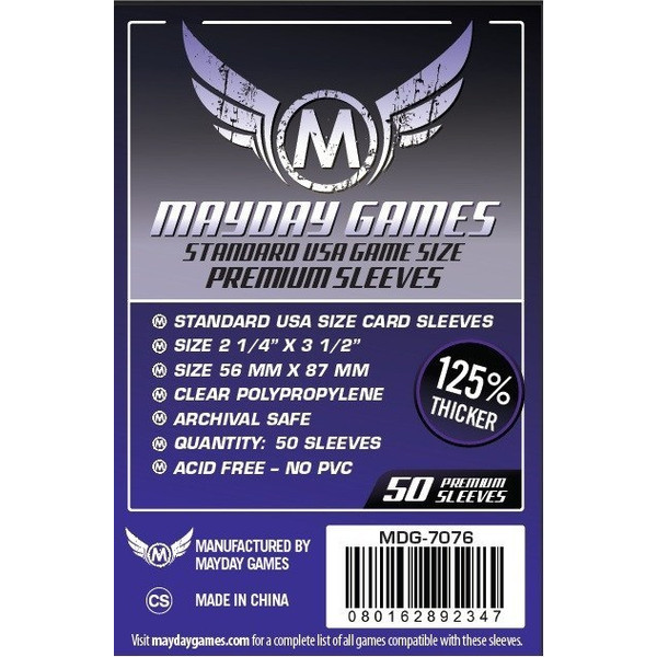 Mayday premium kártyavédő (sleeve) - 56*87 mm (50 db/csomag) (GAM35021)