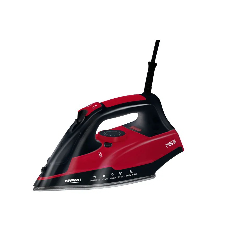 MPM MZE-27 Gőzölős vasaló 2400W - Piros / Fekete (MZE-27)