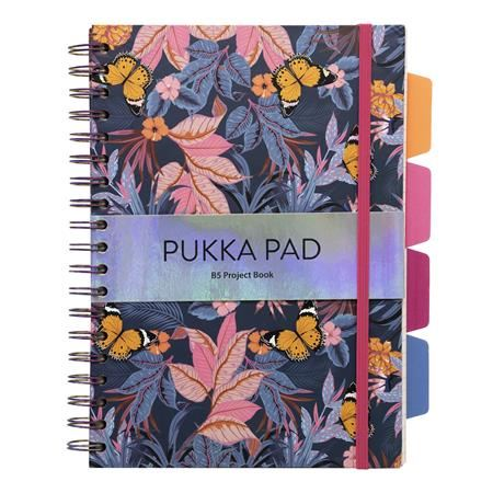 Pukka Pad Project Book Bloom spirálfüzet B5, vonalas, 100 lap (9494-BLM(ASST)) (9494-BLM(ASST))