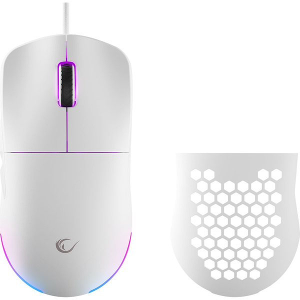 Rampage BLINK Wired Gaming Mouse USB, 12800 DPI, RGB, Optical Sensor, White