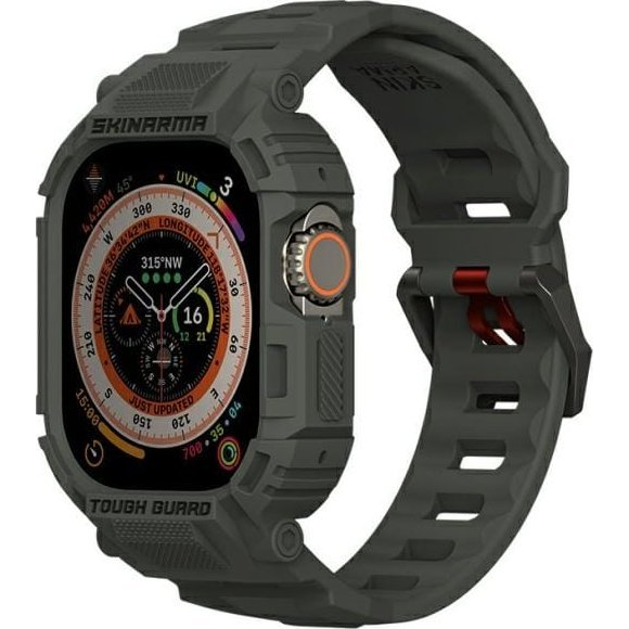 Skinarma Mecha Tok Szíjjal Apple Watch Ultra/Ultra2 - 49 mm, - Olajzöld ( )