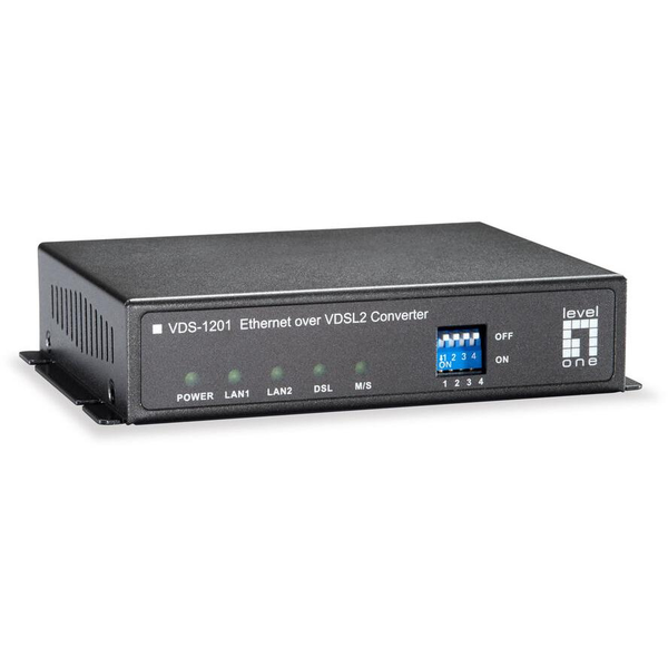 LevelOne VDS-1201 netværksomformer til medie 100 Mbit/s Sort
