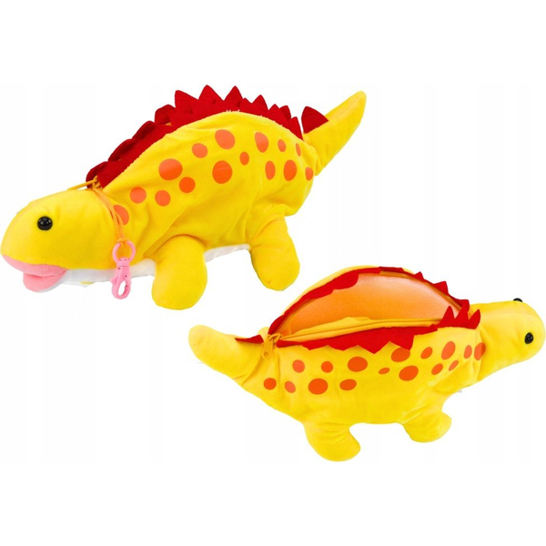 Plüss Dinoszaurusz Ceruzatartó Tárolódoboz Medál Sárga 16699