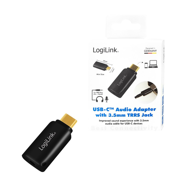 LogiLink Adaptér USB-C na 3,5 mm Audio - Mini jack