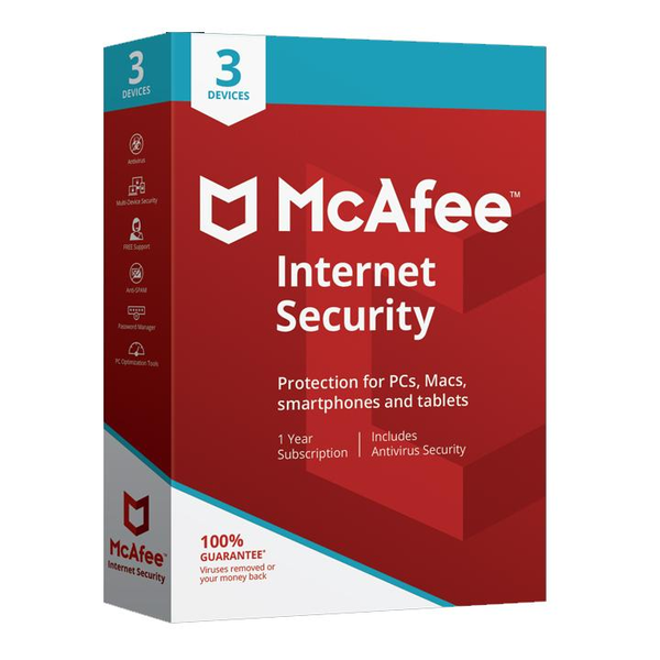 McAfee Internet Security - 3 eszköz / 1 év