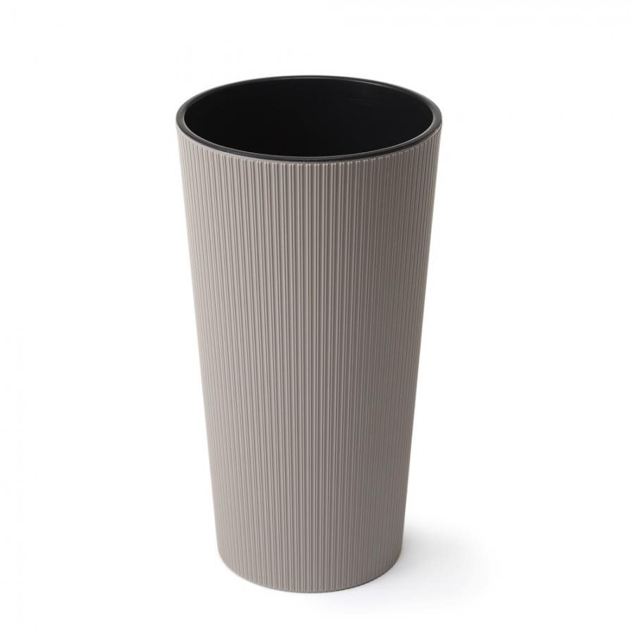 LAMELA LILIA JUMPER virágcserép - csík, 25 cm átmérőjű, 46,5 cm magas, taupe (1311118772)