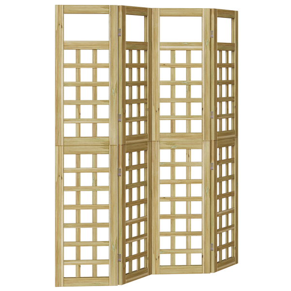 Kültéri Magánélet Képernyő 4 Paneles Kezelt Fa Fenyő