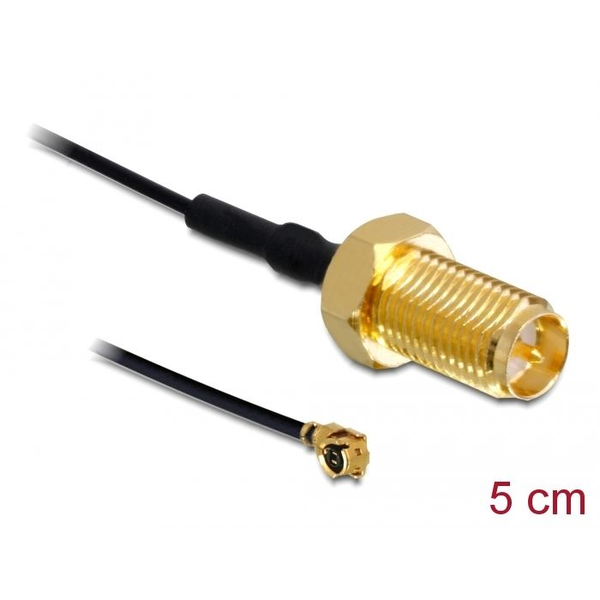 Delock Anténny kábel RP-SMA – MHF(I-PEX) M/F U.FL-LP-068 5cm
