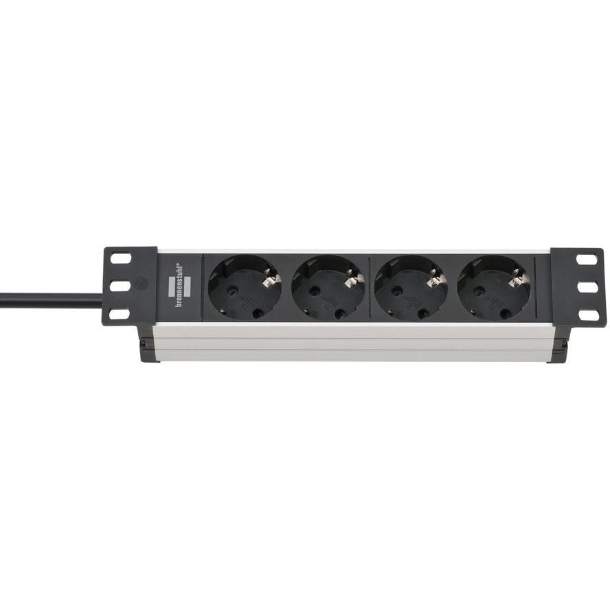 Brennenstuhl Alu-Line 250V Elosztó 4 aljzatos 2m - Fekete/Szürke (1390007004)