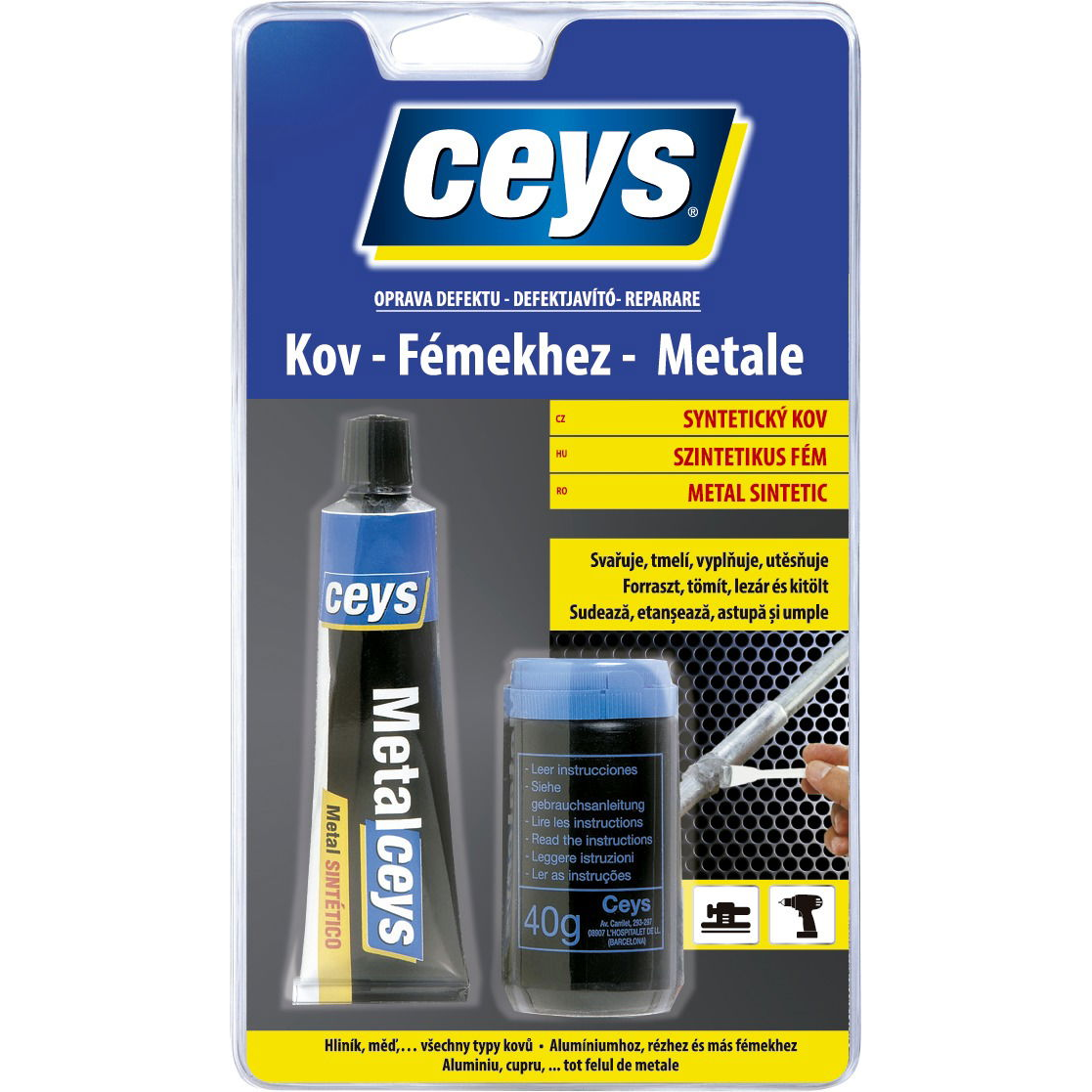 CEYS javító szintetikus fémre 40 ml + 40 g (8411519131048)