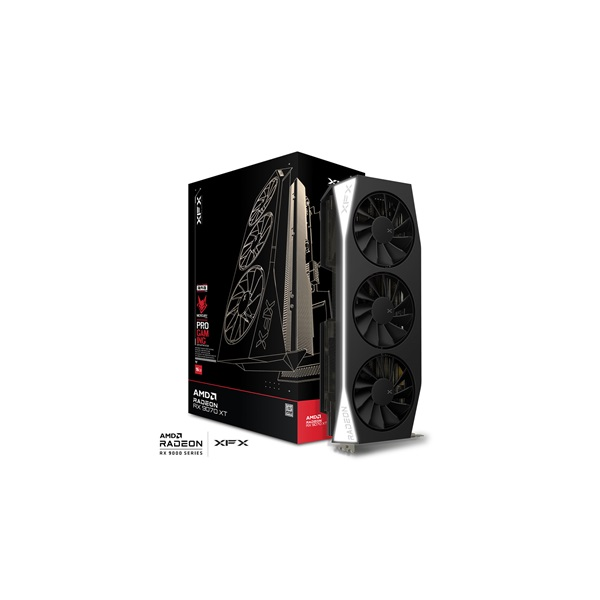 XFX Radeon RX 9070 XT 16GB GDDR6 Mercury Gaming LED Videókártya
