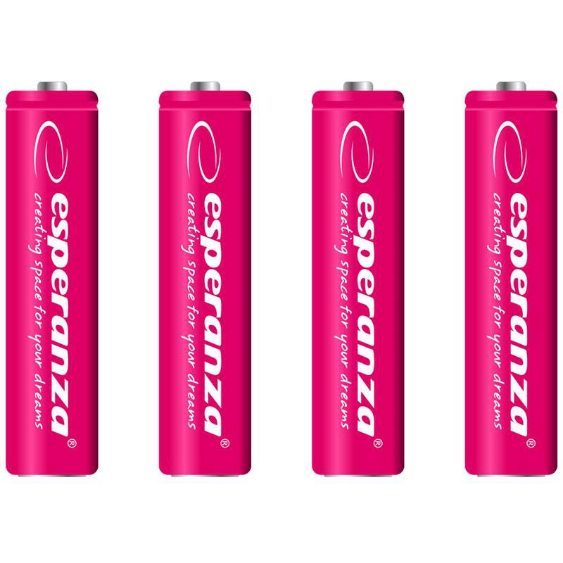 Esperanza EZA102R AAA Tölthető ceruzaelem (4db/csomag) (EZA102R - 5901299923214)