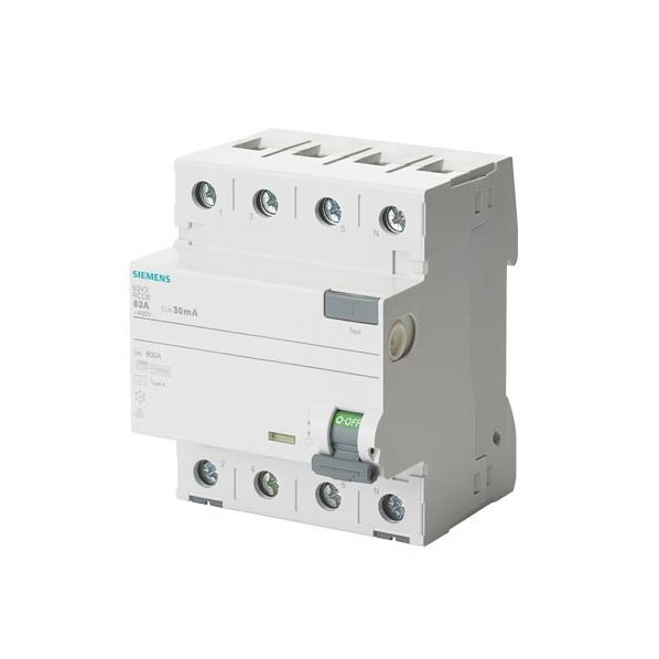 Siemens 5SV3442-6 ÁVK A 25/4 100MA 4 MODUL védőkapcsoló (5SV3442-6)