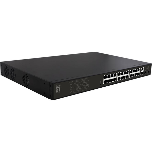 LevelOne GEP-2821 netværksswitch Ikke administreret Gigabit Ethernet (10/100/1000) Strøm over Ethernet (PoE) 1U Sort