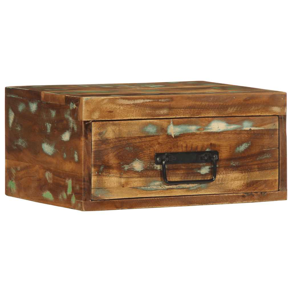 2 db tömör újrahasznosított falra szerelhető éjjeliszekrény (4017456)