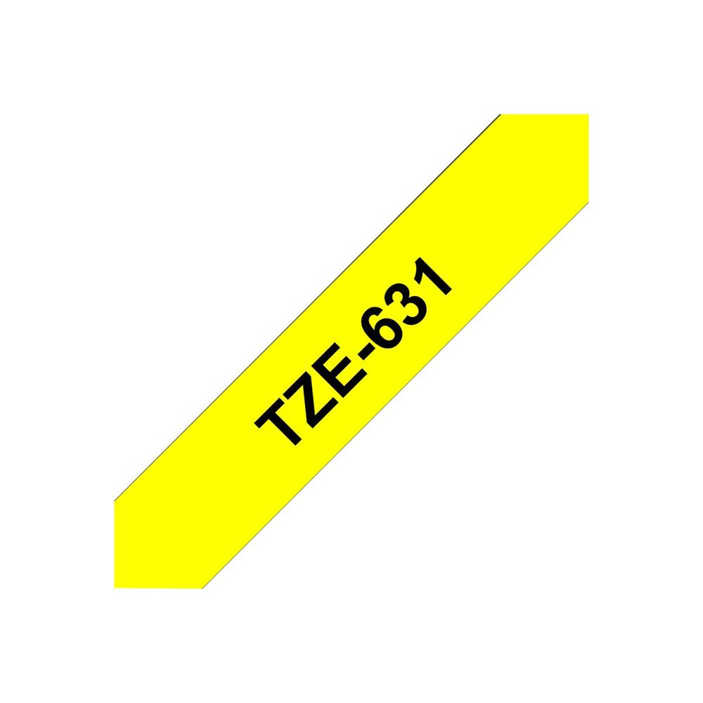 Brother laminated tape TZe-631 - Black on yellow (TZE631)