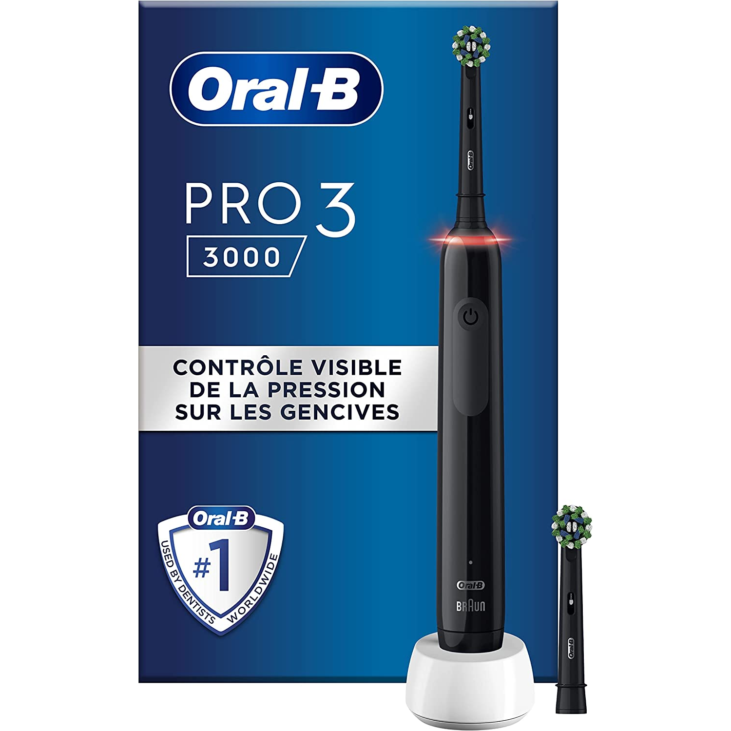 Oral-B Pro 3 3000 Cross Action Elektromos Fogkefe Fekete (8006540759790)
