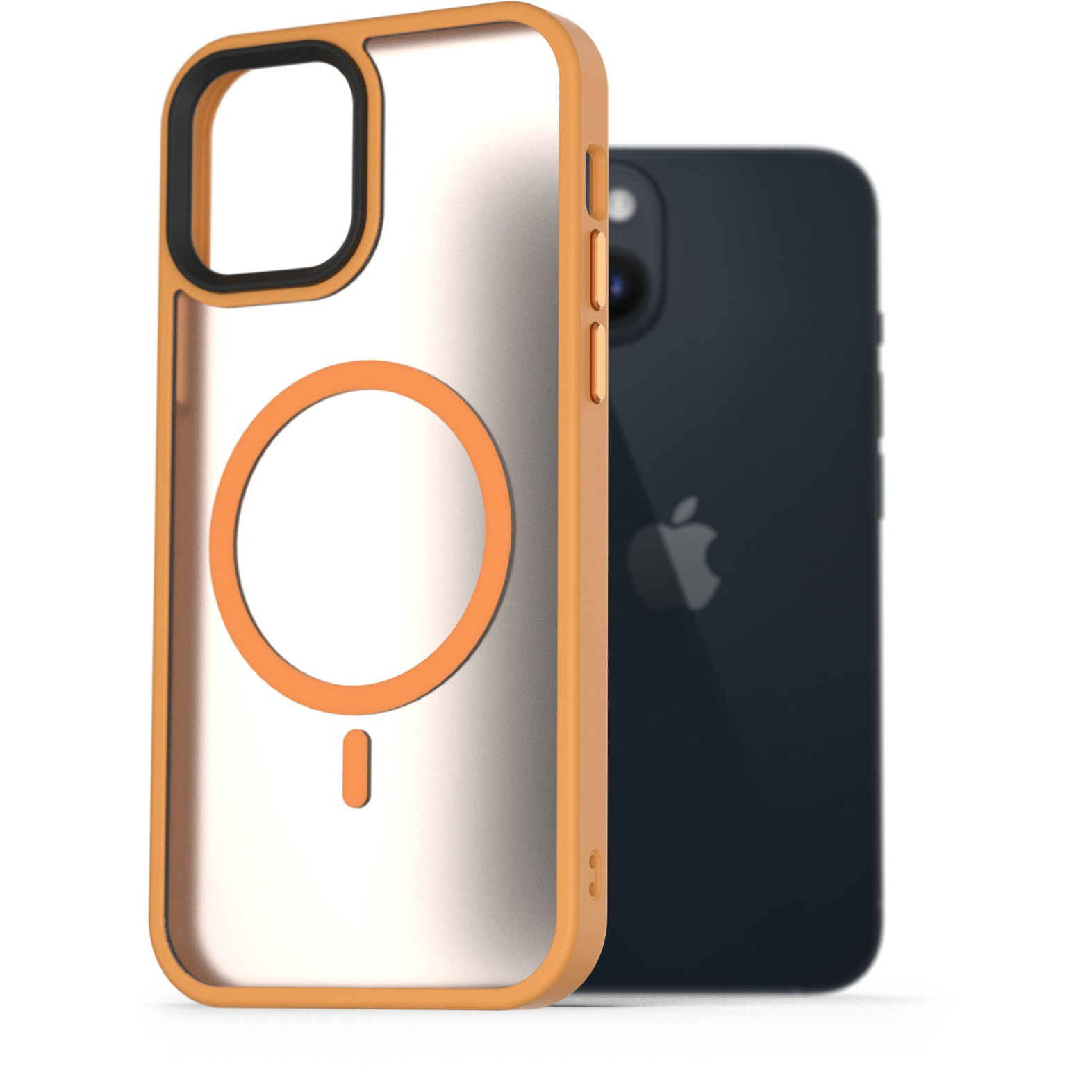 AlzaGuard Matte Case iPhone 14 MagSafe sárga tok (AGD-PCMM48Y)