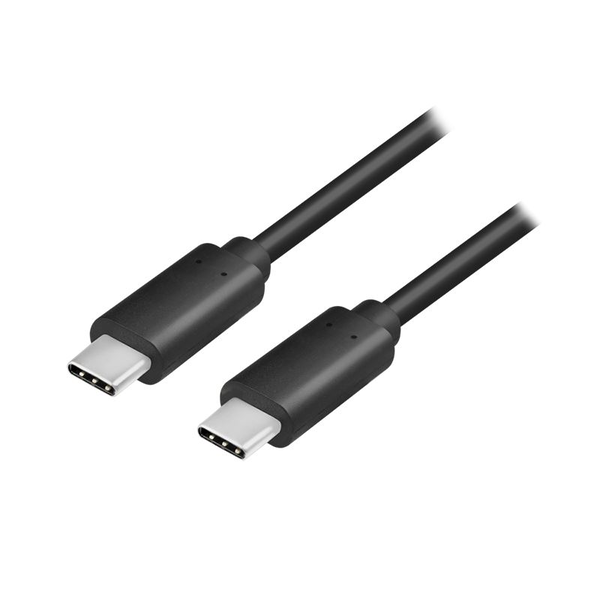 Кабел за данни Logilink, CU0129, USB 3.2, USB Type-C (T) към USB Type-C (T), 1 м, Черен
