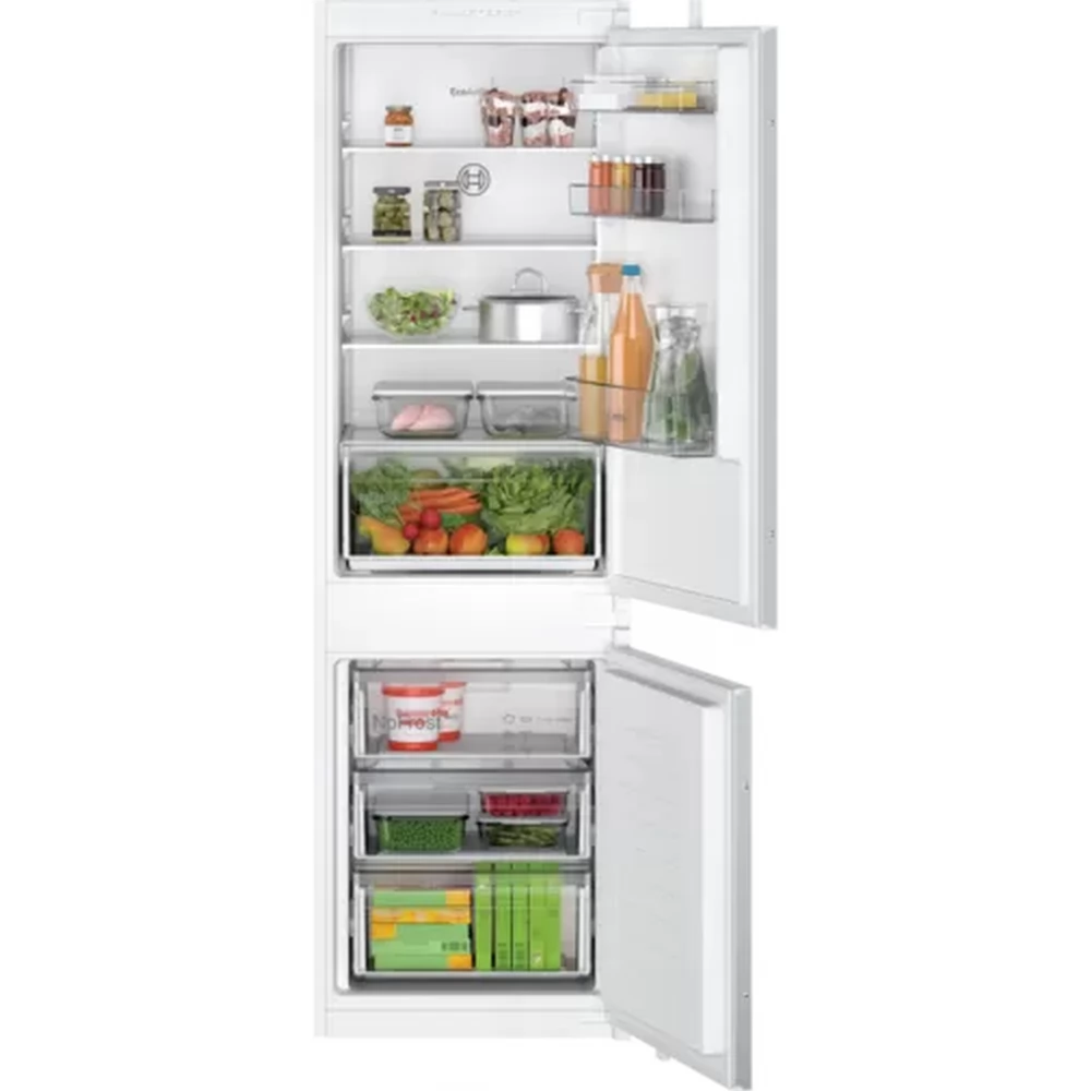 BOSCH KIN86NSE0 Serie 2 Hűtő-fagyasztó kombináció beépíthető alulfagyasztós 177.2 x 54.1 cm E fehér (KIN86NSE0)