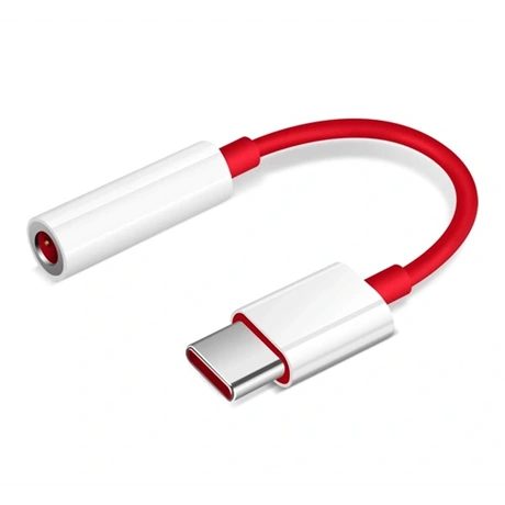 Audio adaptér, USB Type-C - 3,5 mm konektor, OnePlus, červený