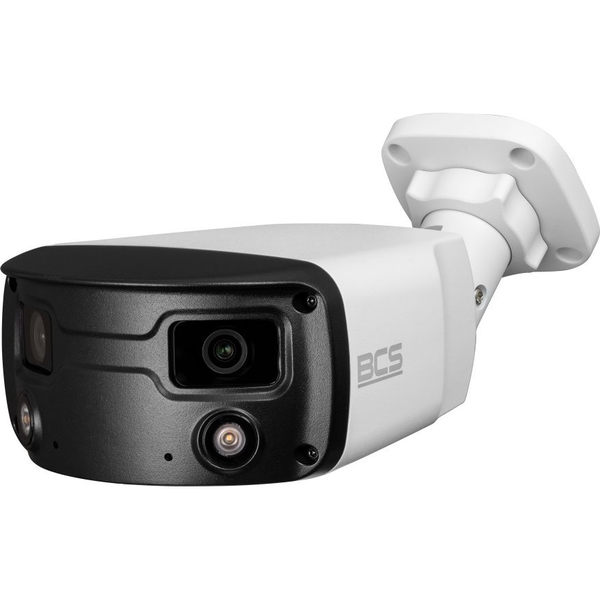 Kamera IP BCS Kamera tubowa panoramiczna IP 4Mpx BCS-P-PIP2X4FCL3-Ai1, NightColor, WhiteLight, mikrofon, głośnik