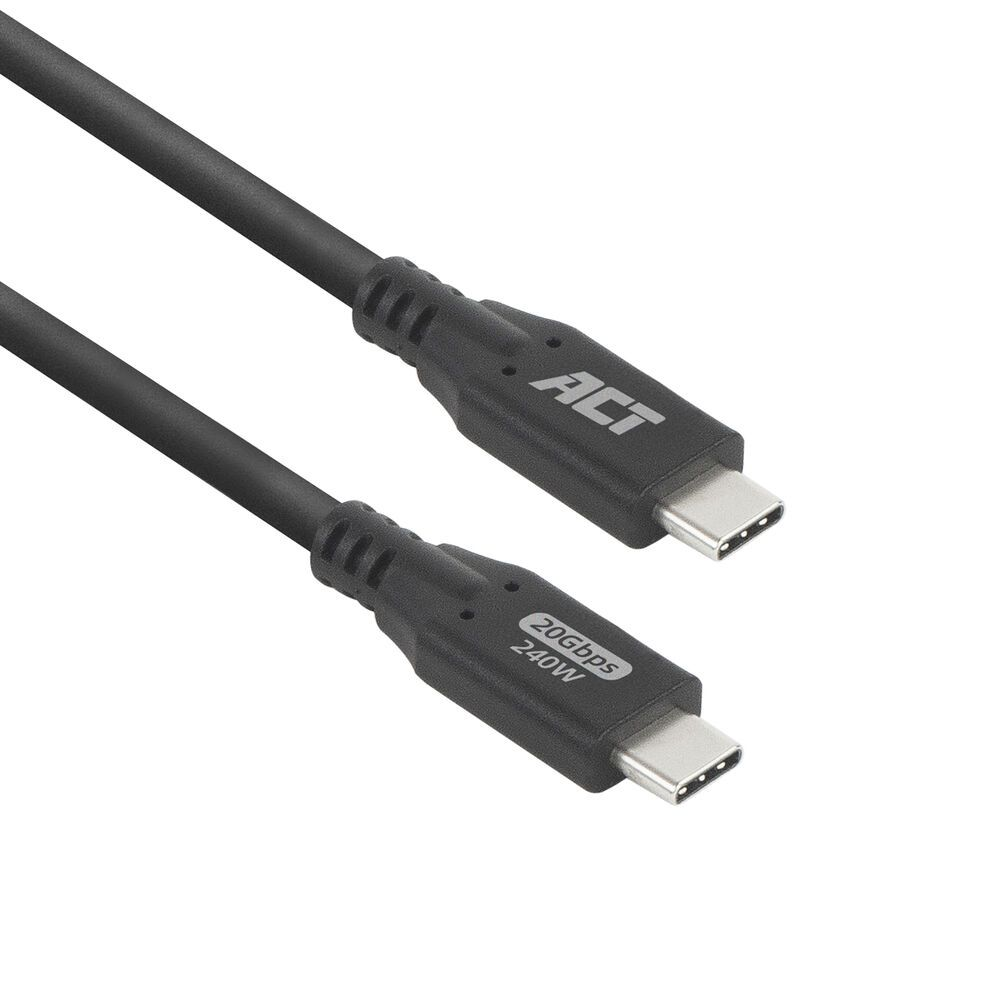 ACT AC7420 USB kábel USB4 Gen 2x2 0,5 m USB C 20 Gbit/s 240 W Čierna