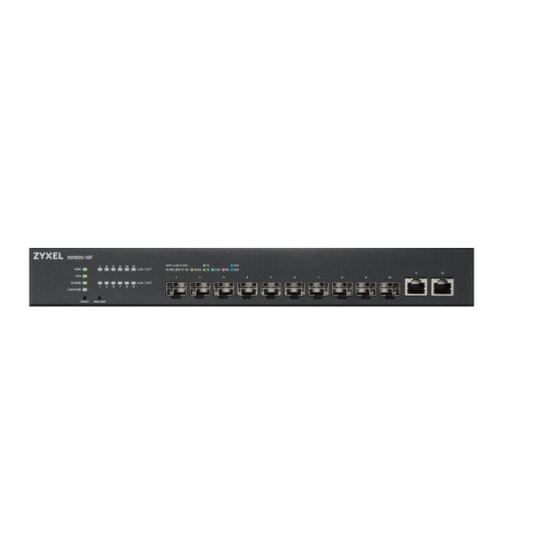 Zyxel XS1930-12F-ZZ0101F netværksswitch Administreret L2/L3 Sort