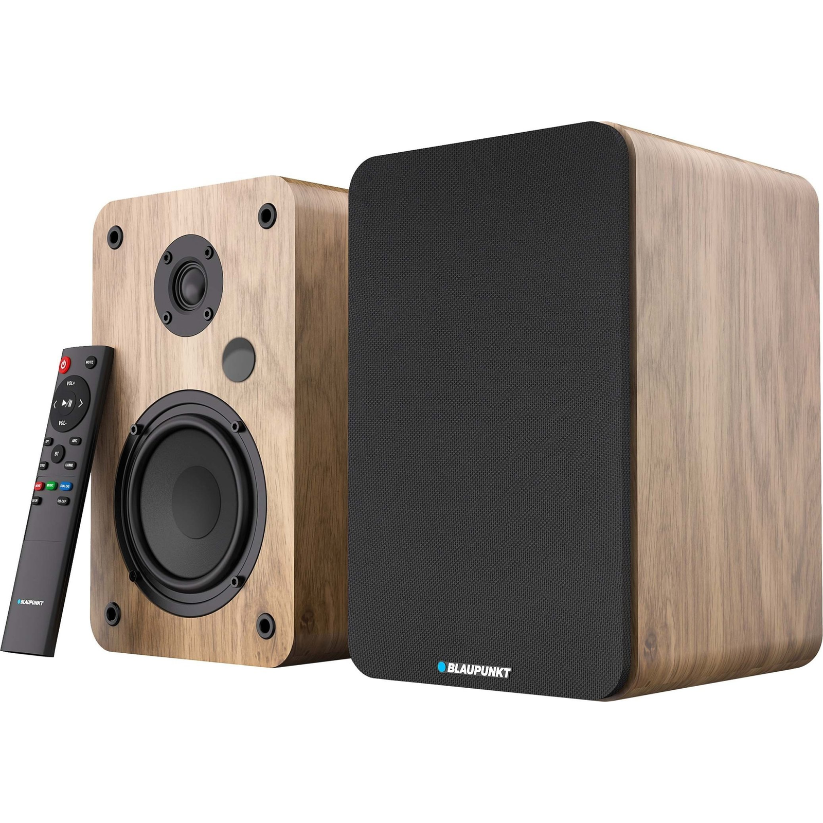 Blaupunkt BS50OK 2.0 Aktív hangfal 50 Watt - Fekete / Barna (RTV-BL-GŁ40-52)
