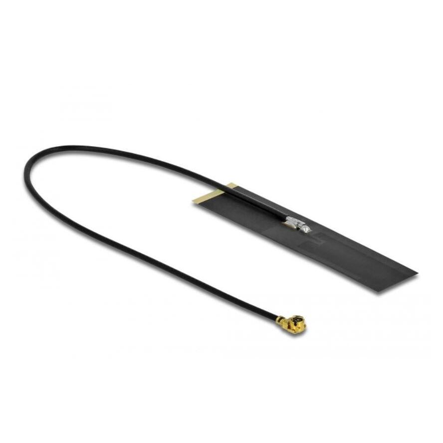 Delock Két sávú WLAN ac/ax/a/b/g/n Antenna MHF® I apa 1,7 - 4,7 dBi PIFA FPC mindenirányú (12628)