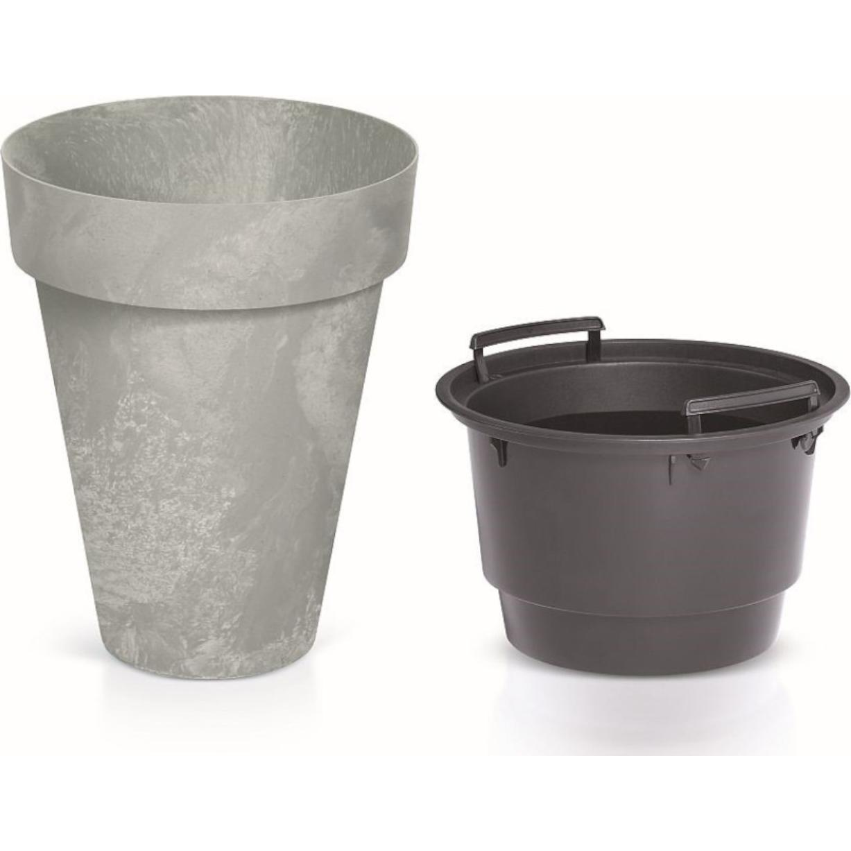 Doniczka Cube Slim Beton Effekt DCUS355E Betonowa (CEN-78335)