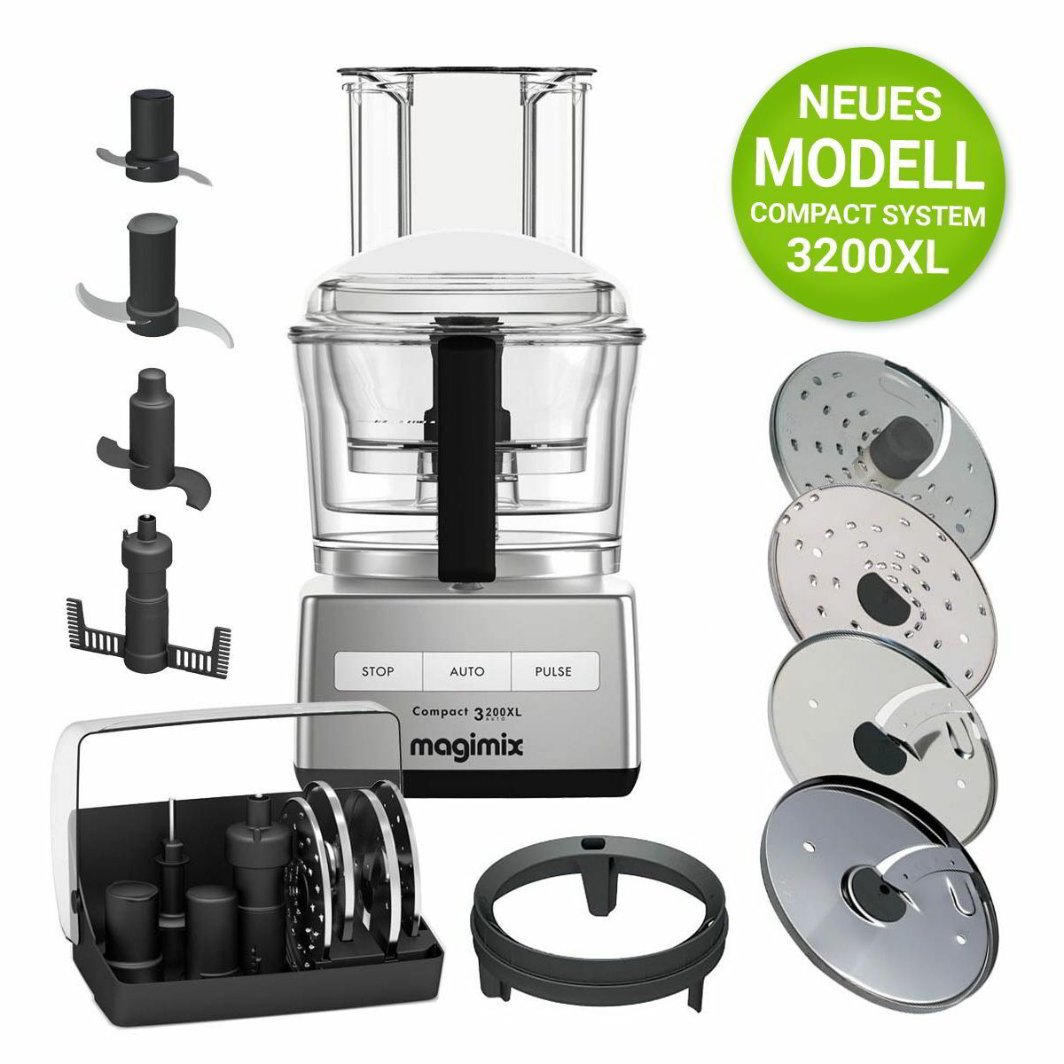 Magimix Compact 3200 XL Konyhai Robotgép 650W Króm (18371 EA)