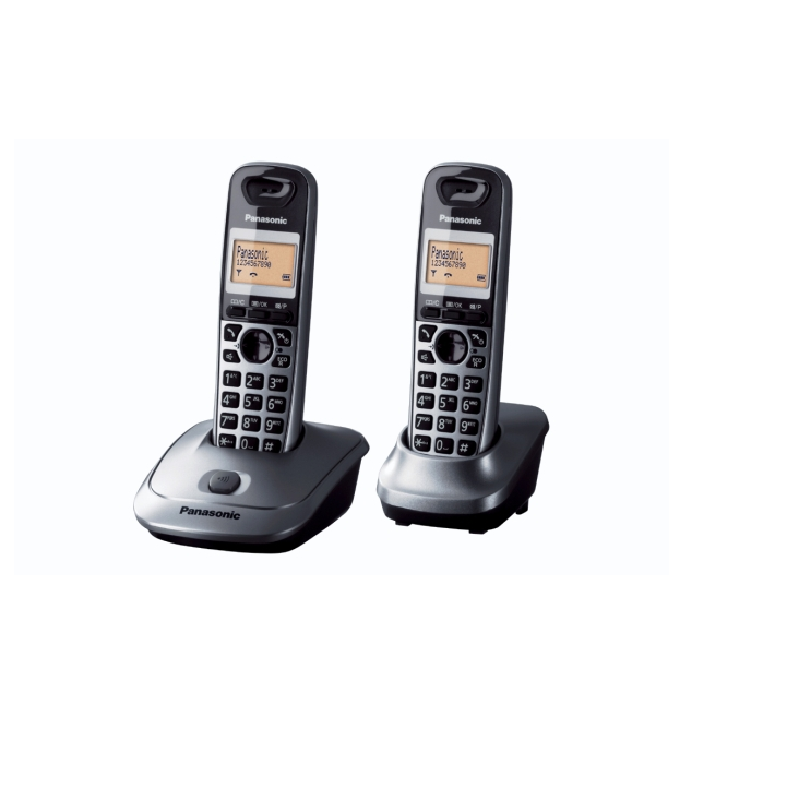 Panasonic KX-TG2512PDM Asztali telefon - Szürke (2db/csomag) (KX-TG2512PDM)