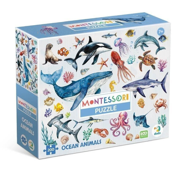 Puzzle 200 Montessori Zwierzęta oceaniczne