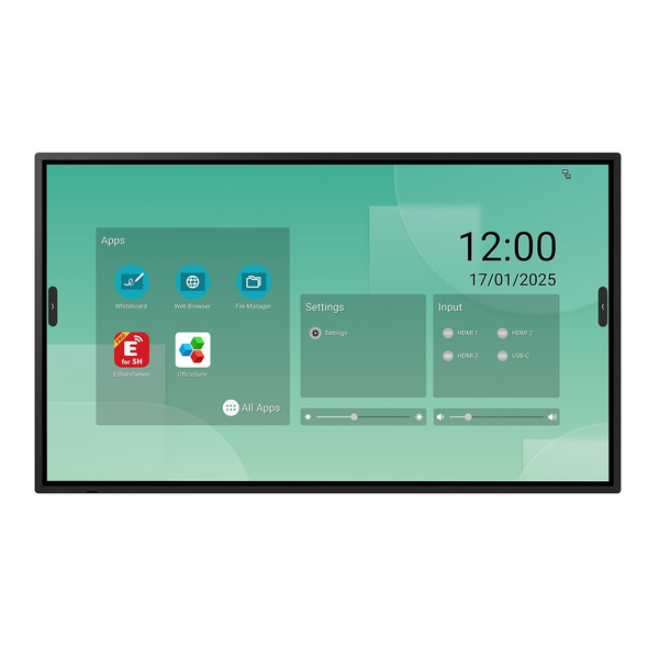 Sharp LM431 Interaktivt fladpanel 109,2 cm (43") LED Wi-Fi 500 cd/m² 4K Ultra HD Sort Berøringsskærm Indbygget processer Android 14 18/7