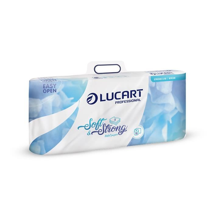 Lucart Soft and Strong toalettpapír, 3 rétegű kistekercses 10 tekercs fehér (811C08) (L811C08)